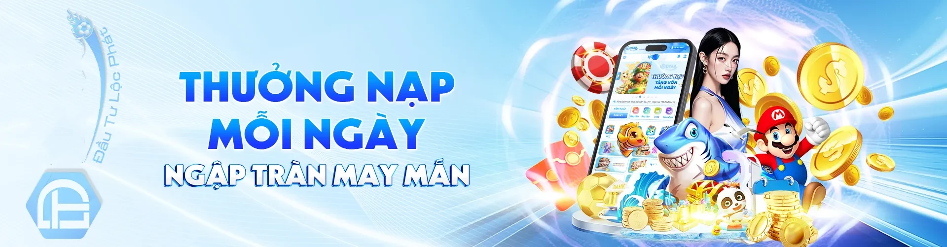 Hình ảnh quảng cáo của bomwin hiển thị nền tảng và các lợi ích