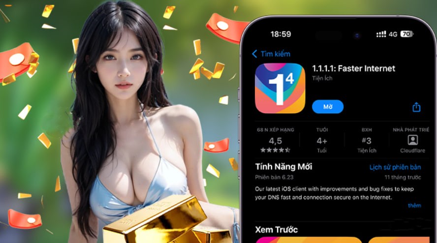 Hình ảnh quảng cáo của bomwin hiển thị nền tảng và các lợi ích
